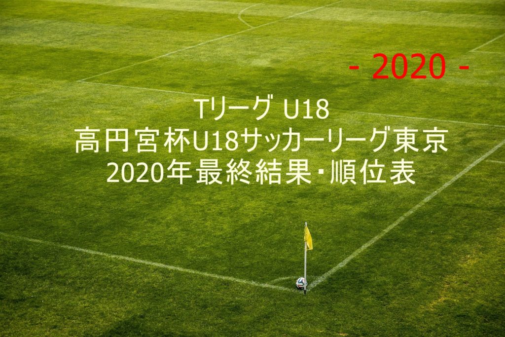 2020年TリーグU18最終結果順位表ヘッダ画像